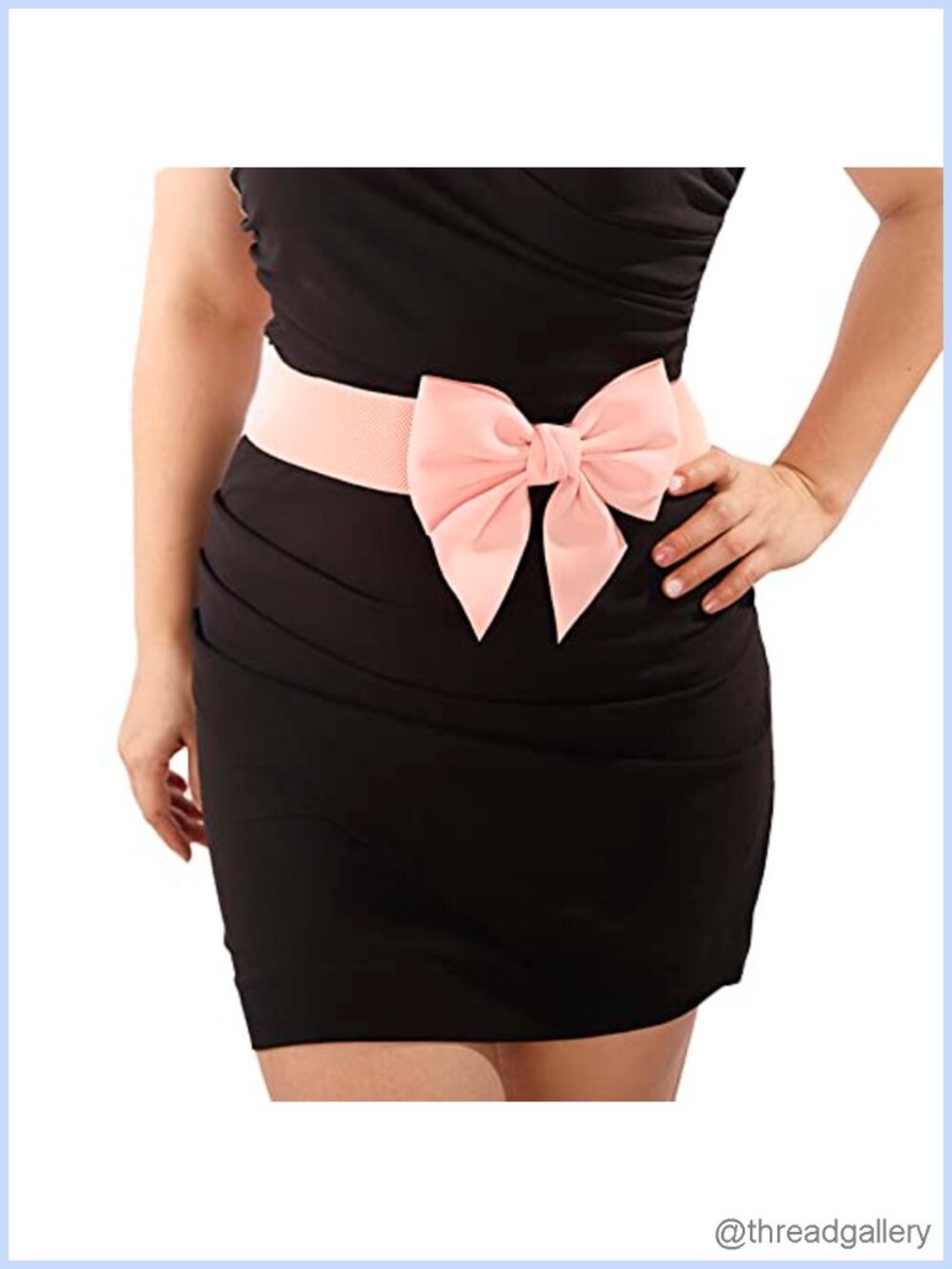 Women's Sexy Statement Bow Knot Wide Elastic Waist Belt Alloy Faux Leather